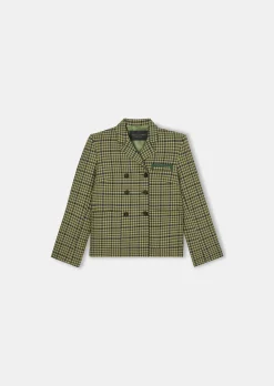 Veste Vannie verte en tartan