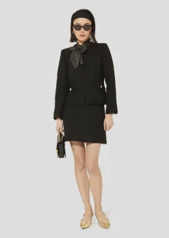 Veste Velvet noire en tweed
