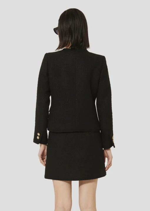 Veste Velvet noire en tweed