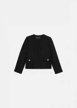 Veste Velvet noire en tweed