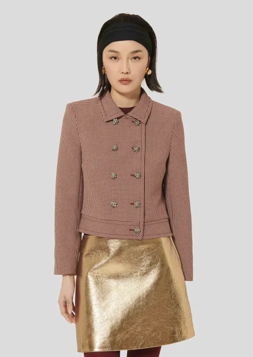 Veste Virginia bordeaux en pied de puce