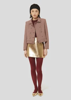 Veste Virginia bordeaux en pied de puce
