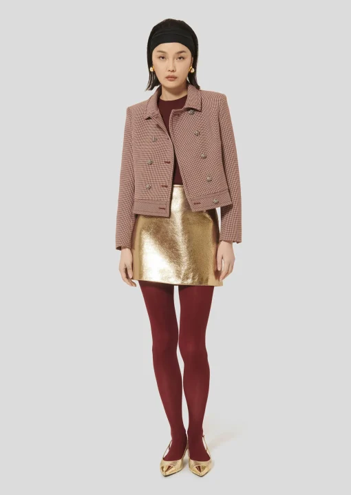 Veste Virginia bordeaux en pied de puce