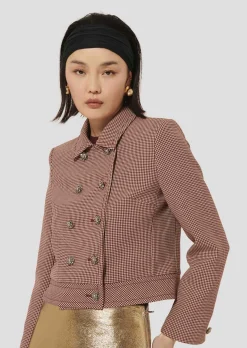 Veste Virginia bordeaux en pied de puce