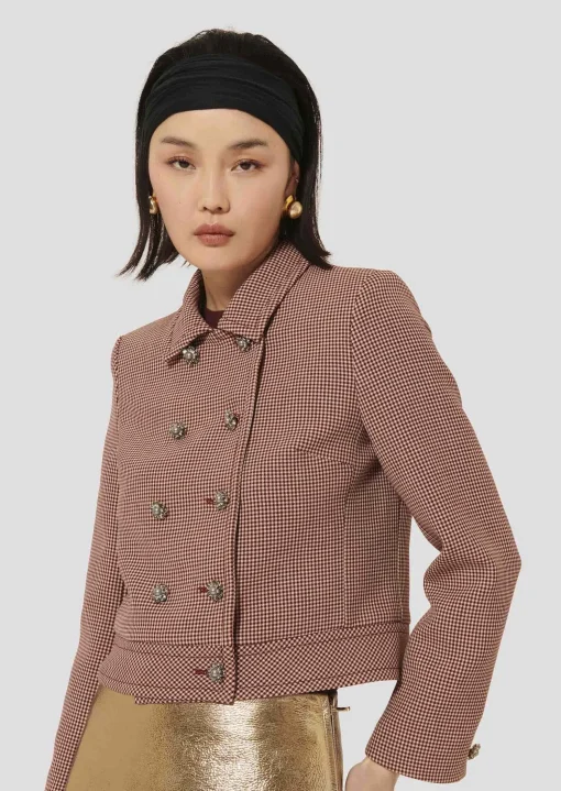 Veste Virginia bordeaux en pied de puce