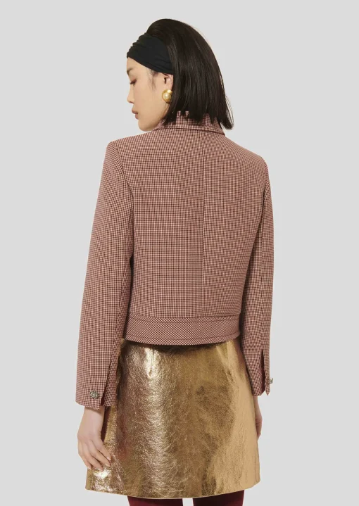 Veste Virginia bordeaux en pied de puce